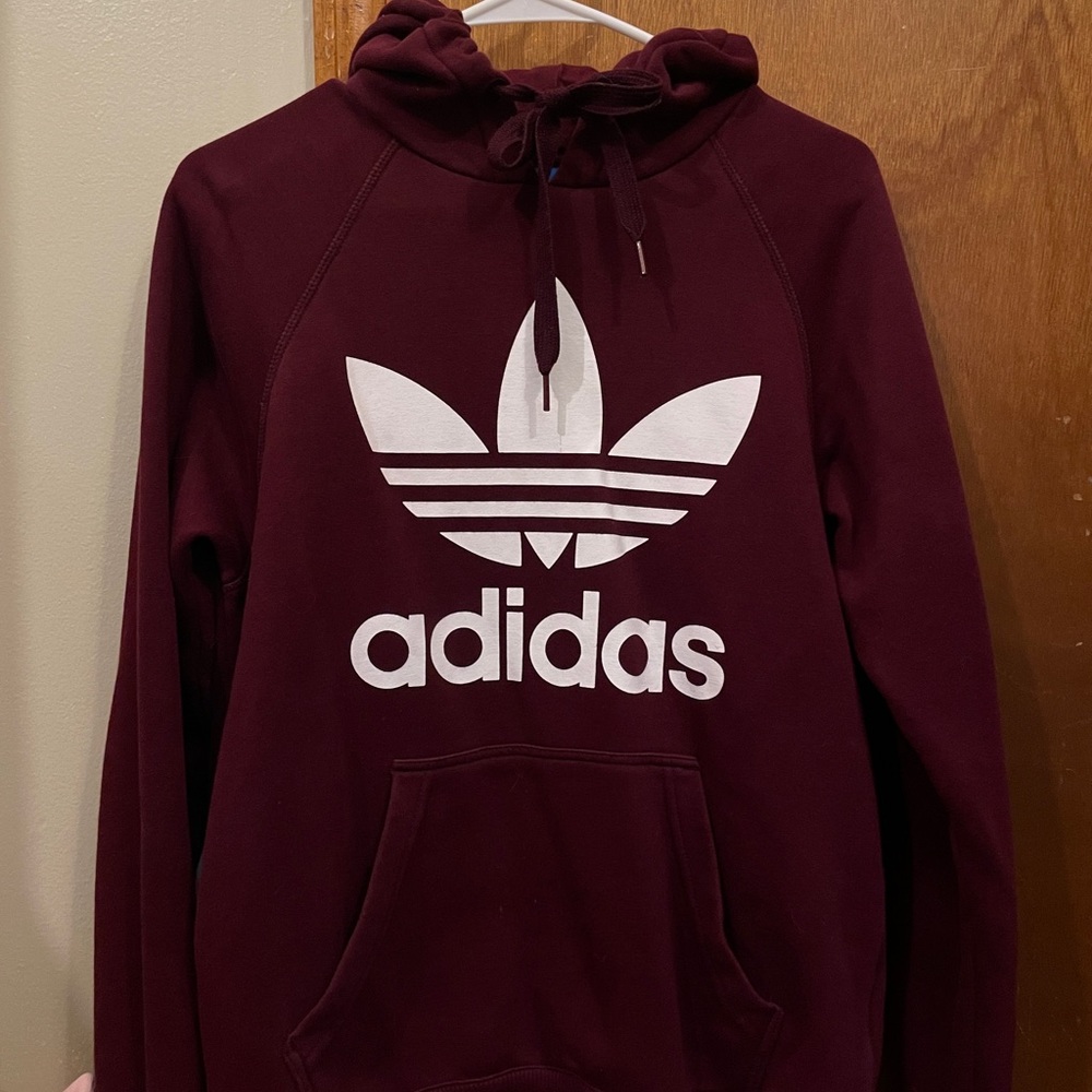 Adidas | Womens Classics Trefoil hoodie Burgundy